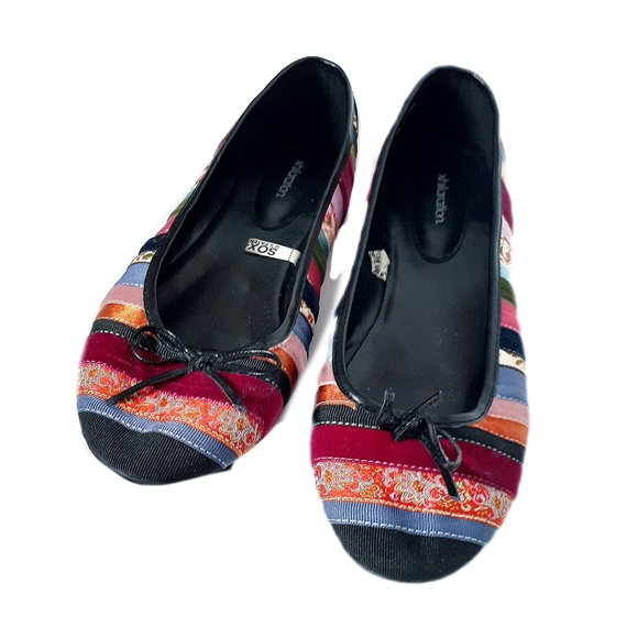 Boho Ribbon Ballet Flats with Bow - Picture 4 of 5